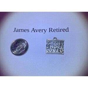 James Avery, (Faith, Hope, Love,) Sterling Silver Charm, #74